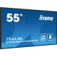 iiyama LH5565UHSB-B1 affichage de messages En forme de kiosk 138,7 cm (54.6") LED Wifi 800 cd/m² 4K Ultra HD Noir Intégré dans le processeur Android 11 24/7