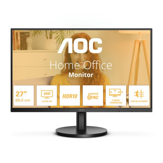 AOC B3 U27B3M écran PC 68,6 cm (27") 3840 x 2160 pixels 4K Ultra HD LCD Noir