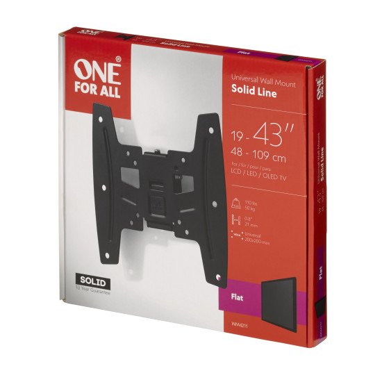 One For All WM 4211 support pour téléviseur 109,2 cm (43") Noir