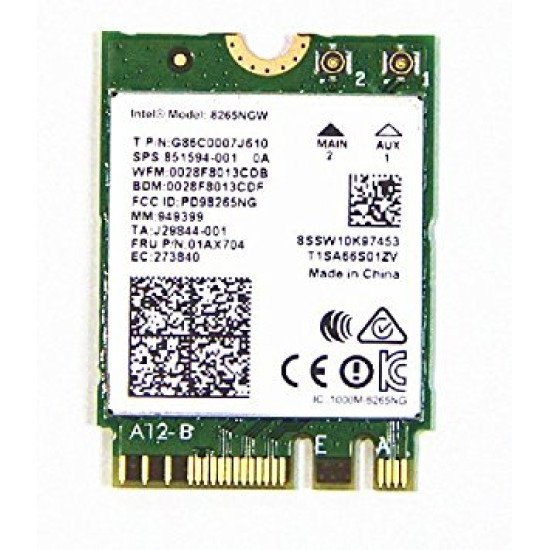 Intel 8265.NGWMG carte réseau WLAN / Bluetooth 867 Mbit/s Interne