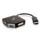 C2G 80928 câble vidéo et adaptateur 0,7 m DisplayPort HDMI, VGA, DVI Noir