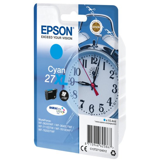 Epson Singlepack Cyan 27XL DURABrite Ultra Ink