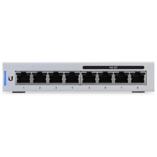 Ubiquiti Networks UniFi Switch 8 Géré Gigabit Ethernet (10/100/1000) Gris Connexion Ethernet, supportant l'alimentation via ce port (PoE)