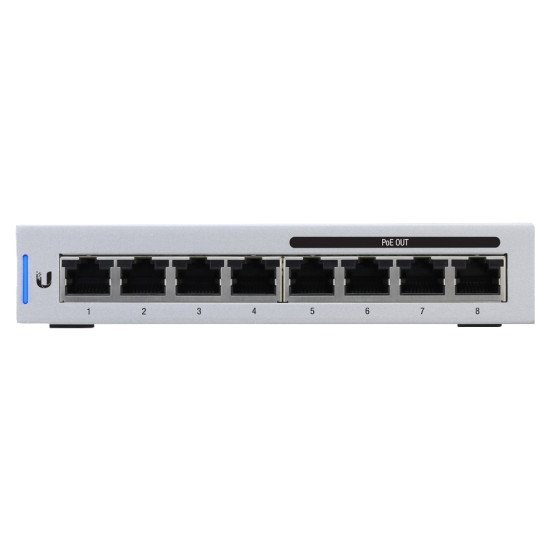 Ubiquiti Networks UniFi Switch 8 Géré Gigabit Ethernet (10/100/1000) Gris Connexion Ethernet, supportant l'alimentation via ce port (PoE)