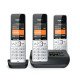 Gigaset COMFORT 500A Trio Téléphone analog/dect Identification de l'appelant Noir, Argent