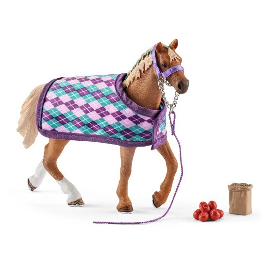 schleich HORSE CLUB Pur-sang anglais avec couverture