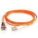 C2G 2m LC/ST LSZH Duplex 62.5/125 Multimode Fibre Patch Cable câble de fibre optique Orange