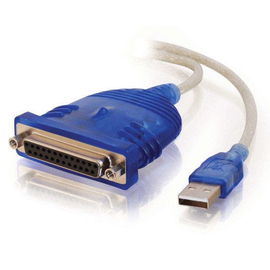 C2G USB 1284 DB25 Parallel Printer Adapter USB-A