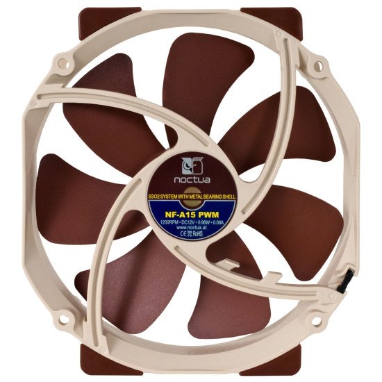 Noctua NOC-NF-A15-PWM Boitier PC Ventilateur 14 cm Beige, Marron 1 pièce(s)