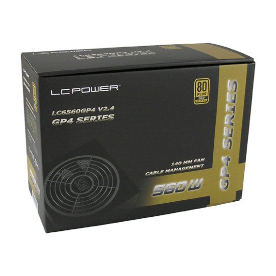 LC-Power LC6560GP4 V2.4 unité d'alimentation d'énergie 560 W 20+4 pin ATX ATX Noir