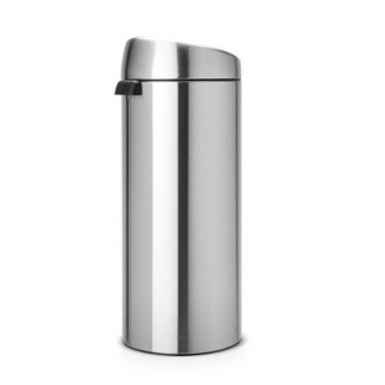 Brabantia Touch Bin, 30L Rond Plastique, Acier inoxydable