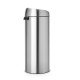 Brabantia Touch Bin, 30L Rond Plastique, Acier inoxydable