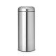 Brabantia Touch Bin, 30L Rond Plastique, Acier inoxydable