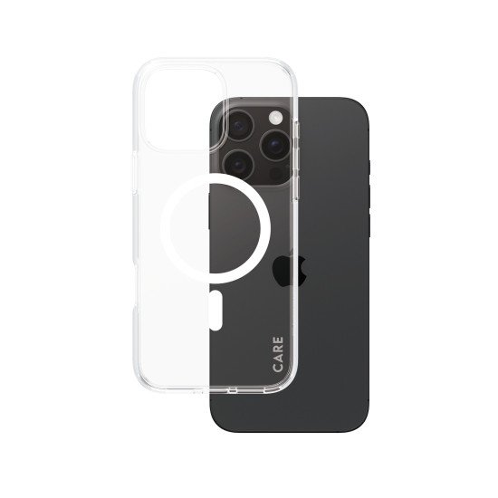 PanzerGlass CARE by PG White MagS iPhone16 6.9 Pro coque de protection pour téléphones portables Housse Transparent