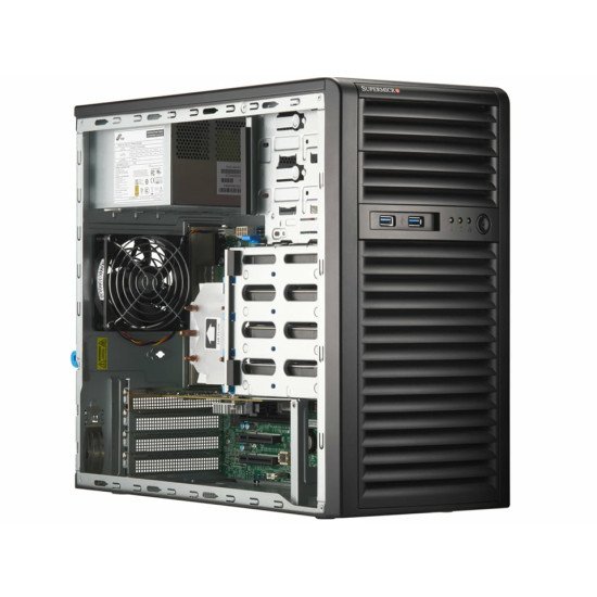 Supermicro SYS-531R-I barebone PC/ poste de travail Mini-Tower Noir Intel C262