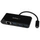 StarTech.com HB30C3AGEPD Hub USB 3.0 à 3 ports avec Gigabit Ethernet et Power Delivery - USB-C