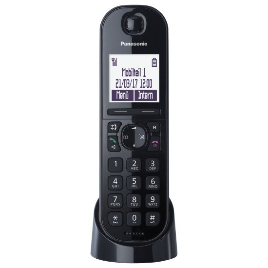 Panasonic KX-TGQ200 téléphone fixe Noir 4 lignes LCD