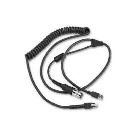 Zebra CBA-UF5-C09ZAR cable gender changer USB RS232 Noir