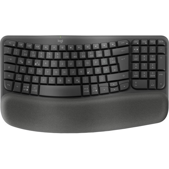 Logitech Wave Keys for Business clavier Bureau RF sans fil + Bluetooth QWERTZ Allemand Graphite