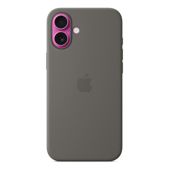 Apple Coque en silicone avec MagSafe pour iPhone 16 Plus - Gris minéral