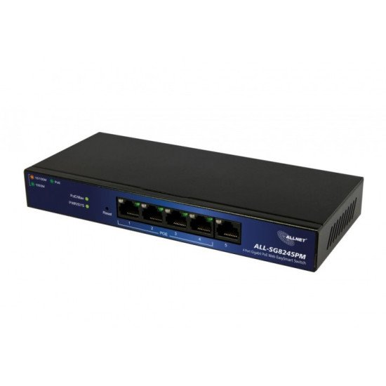 ALLNET ALL-SG8245PM commutateur réseau Géré L2 Gigabit Ethernet (10/100/1000) Connexion Ethernet POE Noir