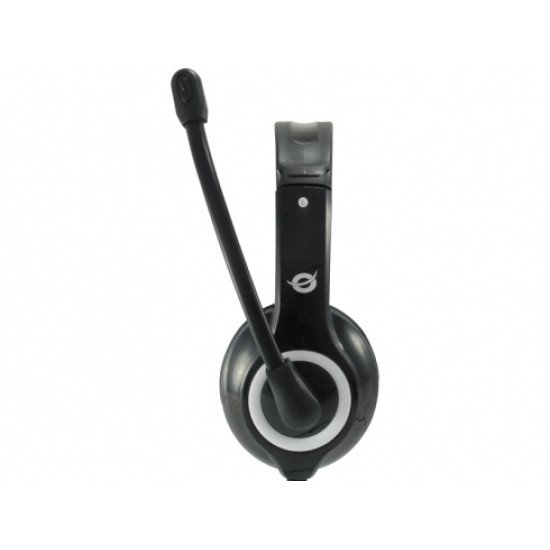 Conceptronic CCHATSTARU2B écouteur/casque Avec fil Arceau Appels/Musique USB Type-A Noir, Rouge