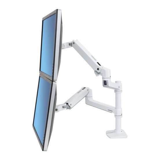 Ergotron LX Series 45-502-216 support d'écran plat pour bureau 61 cm (24") Pince Blanc