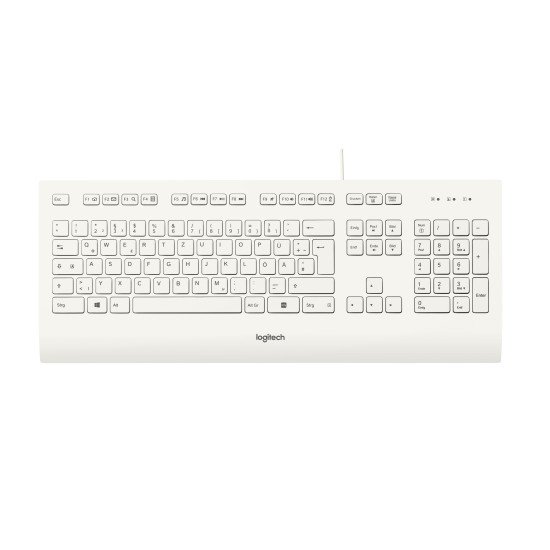 Logitech K280e clavier USB QWERTZ Allemand Blanc