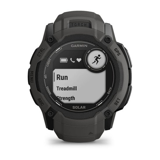 Garmin Instinct 2X Solar 2,79 cm (1.1") MIP 50 mm Numérique 176 x 176 pixels Écran tactile Graphite GPS (satellite)