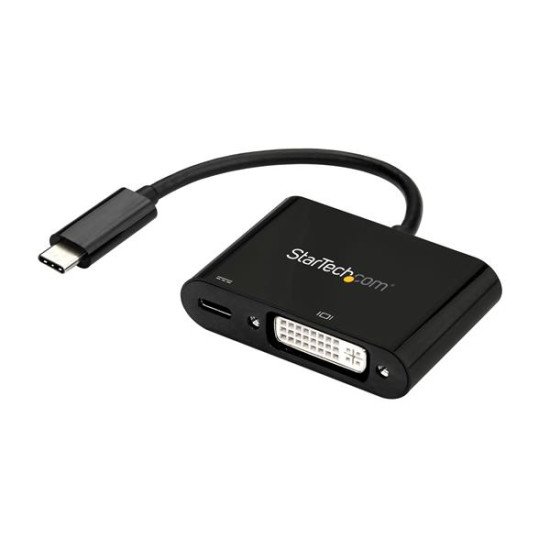 StarTech.com Adaptateur USB-C vers DVI avec USB alimentation - 1920x1200 - Noir