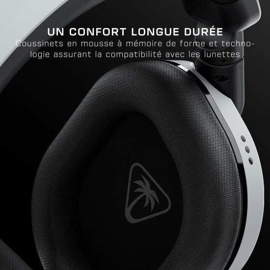 Turtle Beach Casque gaming amplifié multiplateforme sans fil Stealth 600 pour PS5, PS4, PC, Nintendo Switch et mobile - Bluetooth, 80 heures de batterie, microphone antibruit désactivable par basculement et écouteurs de 50 mm - Blanc