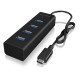 ICY BOX IB-HUB1409-C3 USB 3.2 Gen 1 (3.1 Gen 1) Type-C 5000 Mbit/s Noir