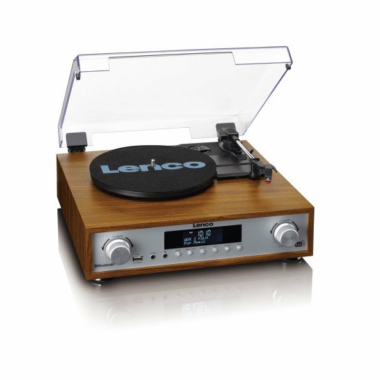 Lenco MC-160WD platine Tourne-disque entraîné par courroie Bois Manuel