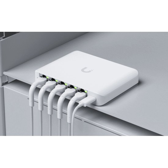 Ubiquiti UniFi Flex Mini 2.5G Géré 2.5G Ethernet (100/1000/2500) Connexion Ethernet POE Bureau Blanc