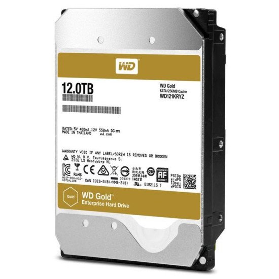 WD Gold Enterprise-Class Hard Drive WD121KRYZ 3.5" SATA 12 To