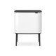 Brabantia 313523 poubelle 33 L Rectangulaire Acier inoxydable Noir, Blanc