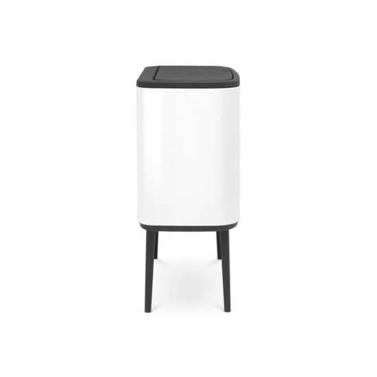 Brabantia 313523 poubelle 33 L Rectangulaire Acier inoxydable Noir, Blanc