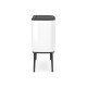 Brabantia 313523 poubelle 33 L Rectangulaire Acier inoxydable Noir, Blanc