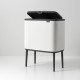 Brabantia 313523 poubelle 33 L Rectangulaire Acier inoxydable Noir, Blanc