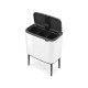 Brabantia 313523 poubelle 33 L Rectangulaire Acier inoxydable Noir, Blanc