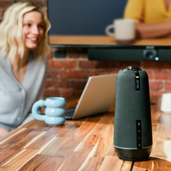 Owl Labs Meeting Owl 4+ – Caméra de visioconférence intelligente 4K, microphone et haut-parleur à 360°, avec des fonctionnalités telles que la focalisation automatique sur la personne qui parle, le zoom intelligent et l'égalisation du bruit