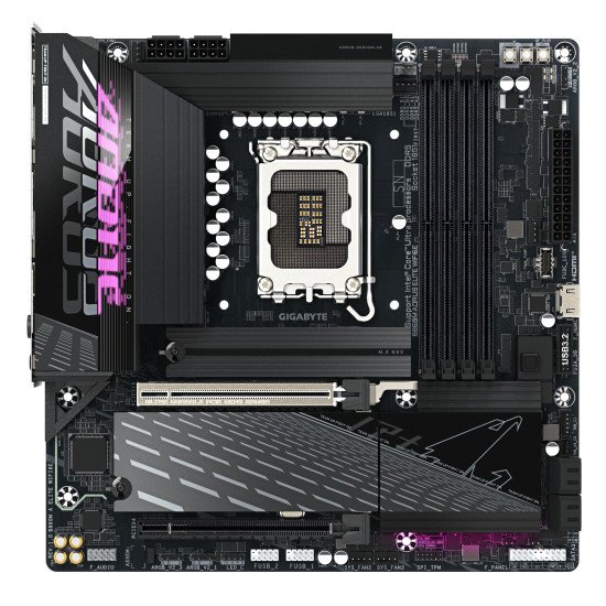 GIGABYTE B860M AORUS ELITE WIFI6E Carte mère - Processeurs Intel Core Ultra, VRM 12+1+2+1 phases, jusqu'à 9200MHz DDR5, 1xPCIe 5.0 + 2xPCIe 4.0 M.2, LAN 2,5 GbE, WIFI 6E, Thunderbolt