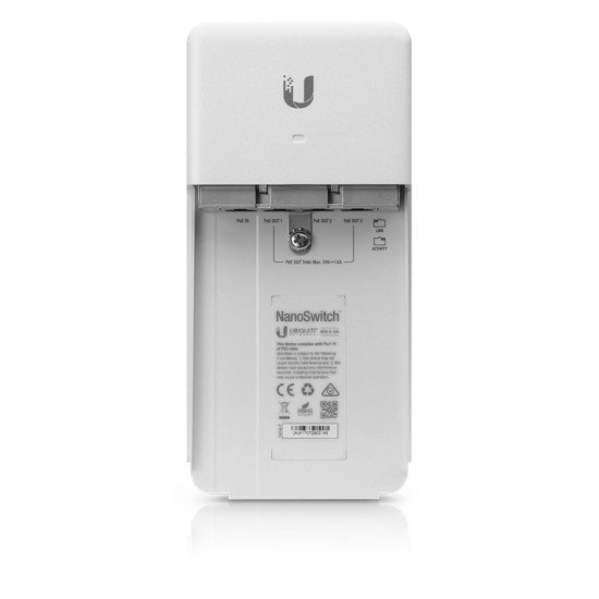 Ubiquiti Networks NanoSwitch Gigabit Ethernet (10/100/1000) Connexion Ethernet, supportant l'alimentation via ce port (PoE) Blanc