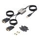 StarTech.com 2P6FFC-USB-SERIAL changeur de genre de câble USB-A 2 x DB-9 RS-232 Noir, Gris