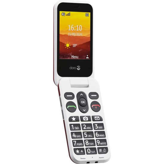 Doro Leva L30 7,11 cm (2.8") 142,7 g Rouge, Blanc Téléphone numérique