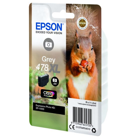 Epson Singlepack Grey 478XL Claria Photo HD Ink