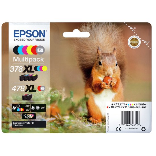 Epson Multipack 6-colours 378XL / 478XL Claria Photo HD Ink