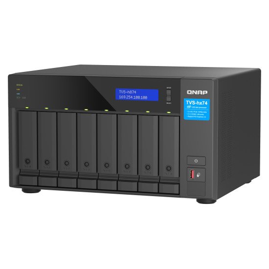 QNAP TVS-H874T-I9-64G serveur de stockage NAS Tower Intel® Core™ i9 64 Go DDR4 HDD QNAP QTS Noir