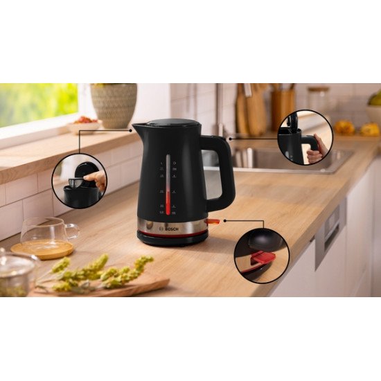 Bosch TWK4M223 bouilloire 1,7 L 2400 W Noir