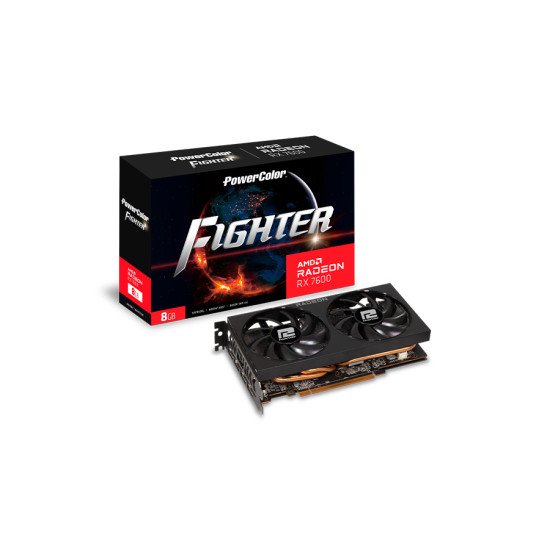 PowerColor RX 7600 8G-F AMD Radeon RX 7600 8 Go GDDR6